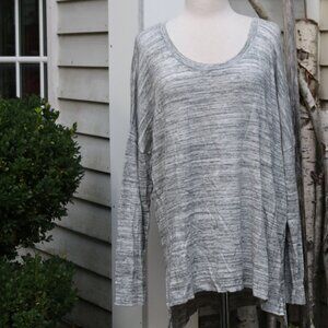 GAP Plus Size Grey Heather Scoop Neck Long Sleeve Cotton Tunic Sz XXL